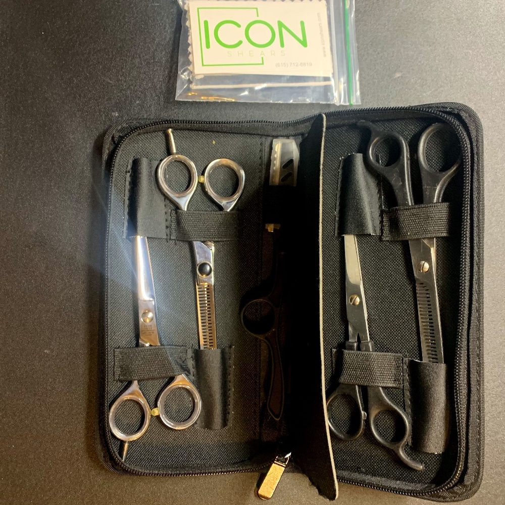 BRAND NEW ICON HAIRDRESSER STUDENT SHEAR SCISSOR SET-RIGHT HAND